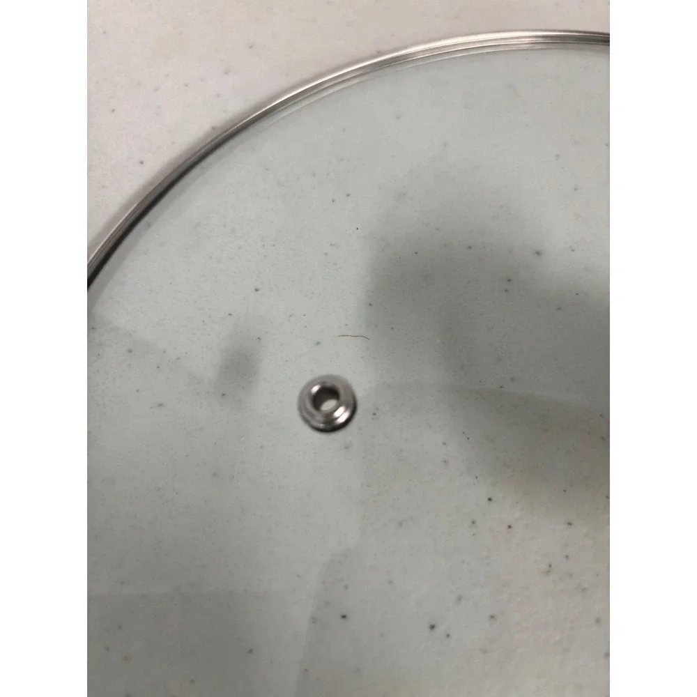 Universal 11.5 Inch Tempered Glass Pot Lid‎ Stainless Steel Rim with Steam Vent